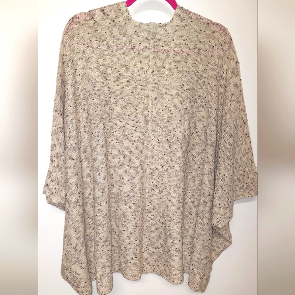 NWOT Cejon Cream & Brown Knitwear Shrug Wrap, One-size - Picture 2 of 10